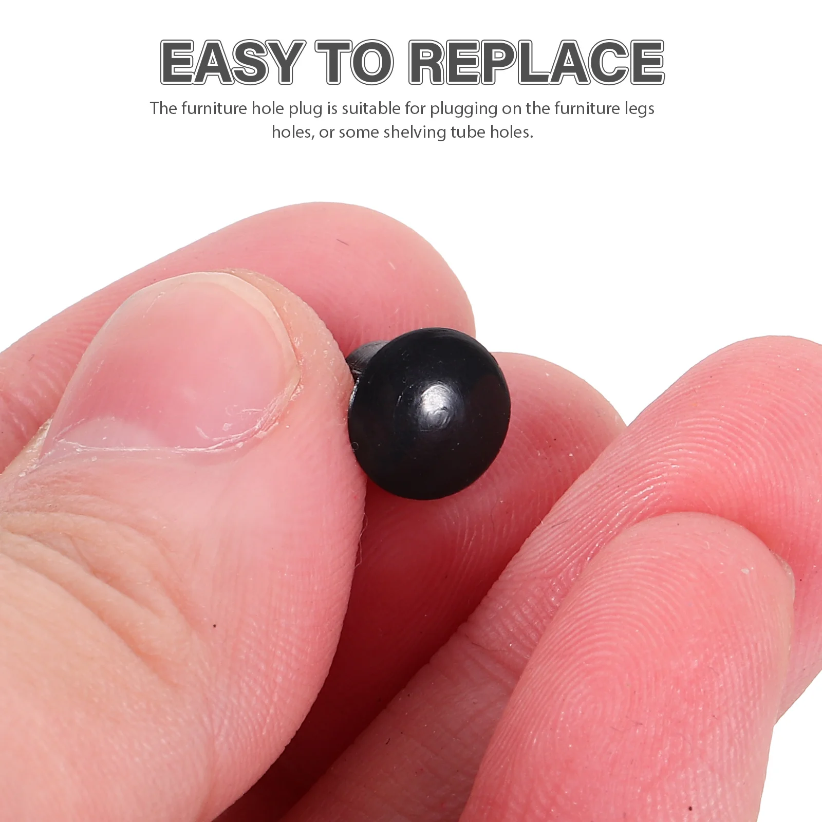

300Pcs Round Furniture Hole Plugs Durable ABS Plastic Caps for Table Legs Stools Wear-Resistant Heat-Resistant Easy Install
