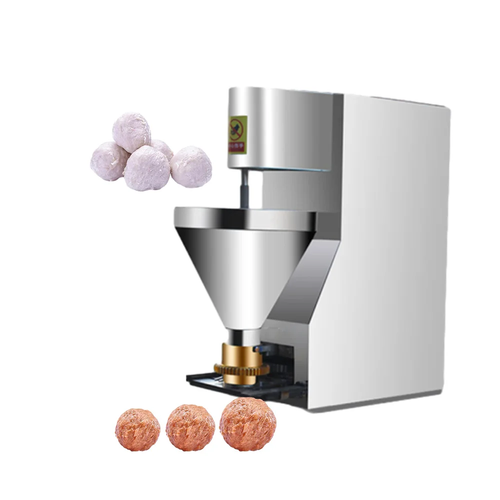 Automatic Industrial Small Fishball Beef Stuffed Fish Meatball Maker Mold Former Forming Beater Product Making Meat Ball Machine