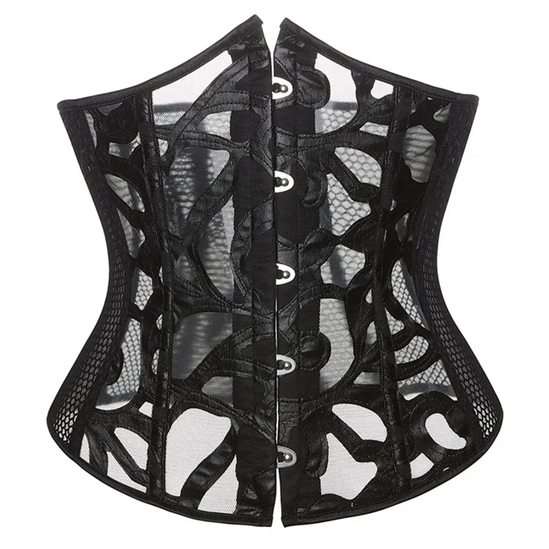 

Summer Thin Waist Trainer Corset Slim Shaping Bustiers and Corsets Hollow Out Mesh Tummy Control Body Shaper Waist Cincher