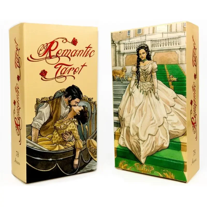 Tarocchi romantici 78 Mazzo di carte Destino Divinazione Oracle Party Gioco da tavolo Carte da gioco Carte astrologiche per feste Carte dei tarocchi