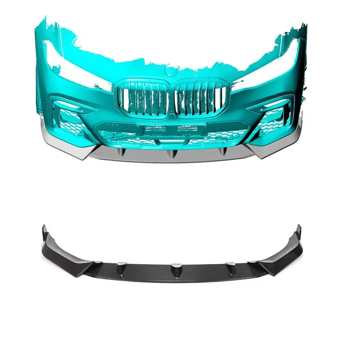 Vacuum Carbon Fiber X7 G07 Car Bumper Front Splitters For BMW X7 M50i Sport Utility 4-Door 2020 2021