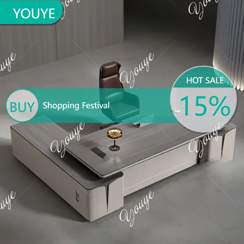 H-XM Corner Luxury Office Desk Drawer Bedroom Household Writing Executive Office Desk Computer Storage Mesa Ordenador Furniture