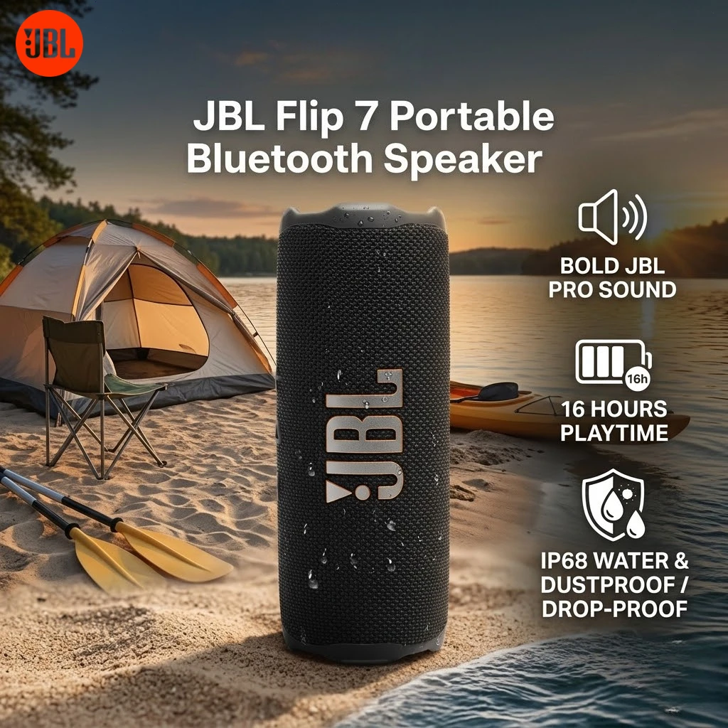 

Портативная Bluetooth-колонка JBL Flip 7, водонепроницаемая по стандарту IP68, беспроводная, с глубокими басами, 16 часов работы, для вечеринок на открытом воздухе и кемпинга