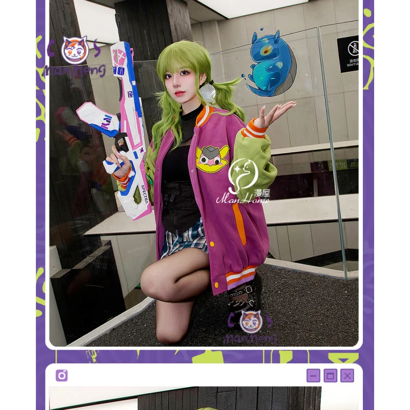 

Аниме Gekko Косплей Костюм Игра VALORANT Ролевая куртка Свободная одежда больших размеров Унисекс Наряд Уличное пальто Теплые куртки (M-XL)