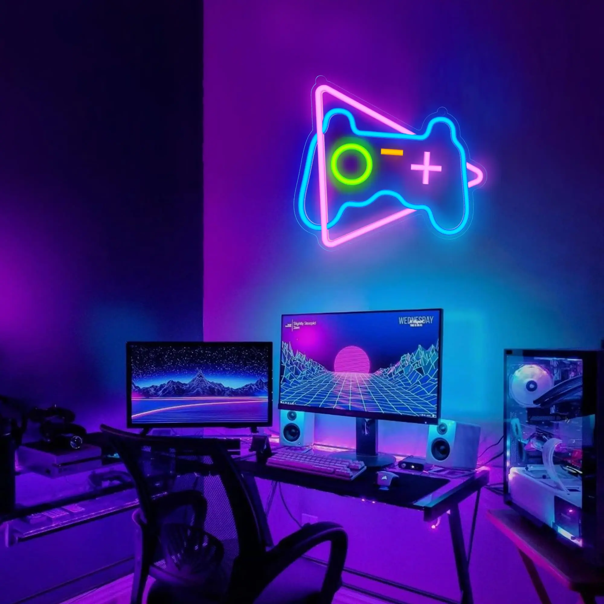 Game On Neon Signs for Gamer Room Decor Light up Colorful LED Bedside Wall Lamps with USB Powered  Boys Gaming Room