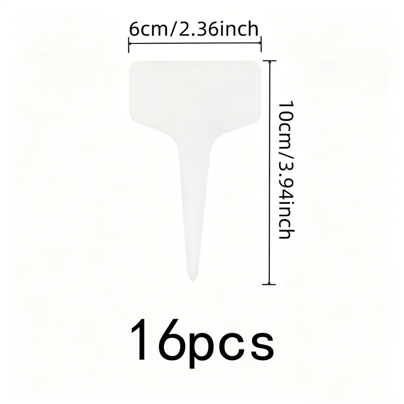 16 pcs Nursery Plant Signs for Greenhouse Plant Labeling, Easy Insert Into Soil, Smooth Writable Surface