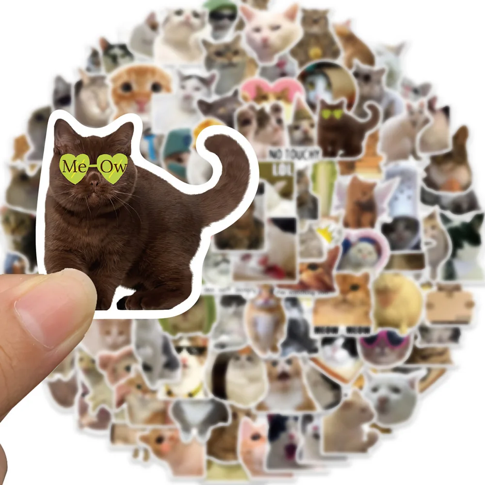 100/1000 قطعة مضحك لطيف القط ميمي الحيوانات ملصقات Kawaii الشارات سكرابوكينغ دفتر الأمتعة المحمول سكيت ملصق لعبة #4