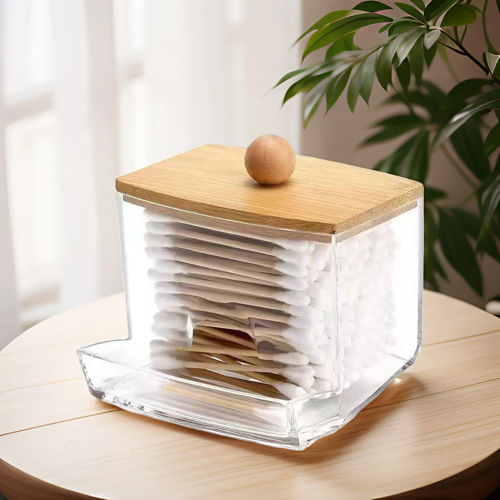 New Rectangular Cotton Swab Box with Lid, Bedroom Cotton Pad Storage Box Set,Dental Floss Box,Toothpick Box