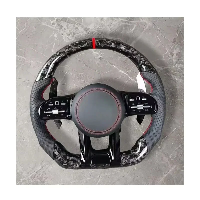 

For Benz Mercedes AMG a B C E GLS GLA S C63 W205 W204 W213 2012-2021 New Carbon Forging Steering Wheel PRM Sport Steering Wheel