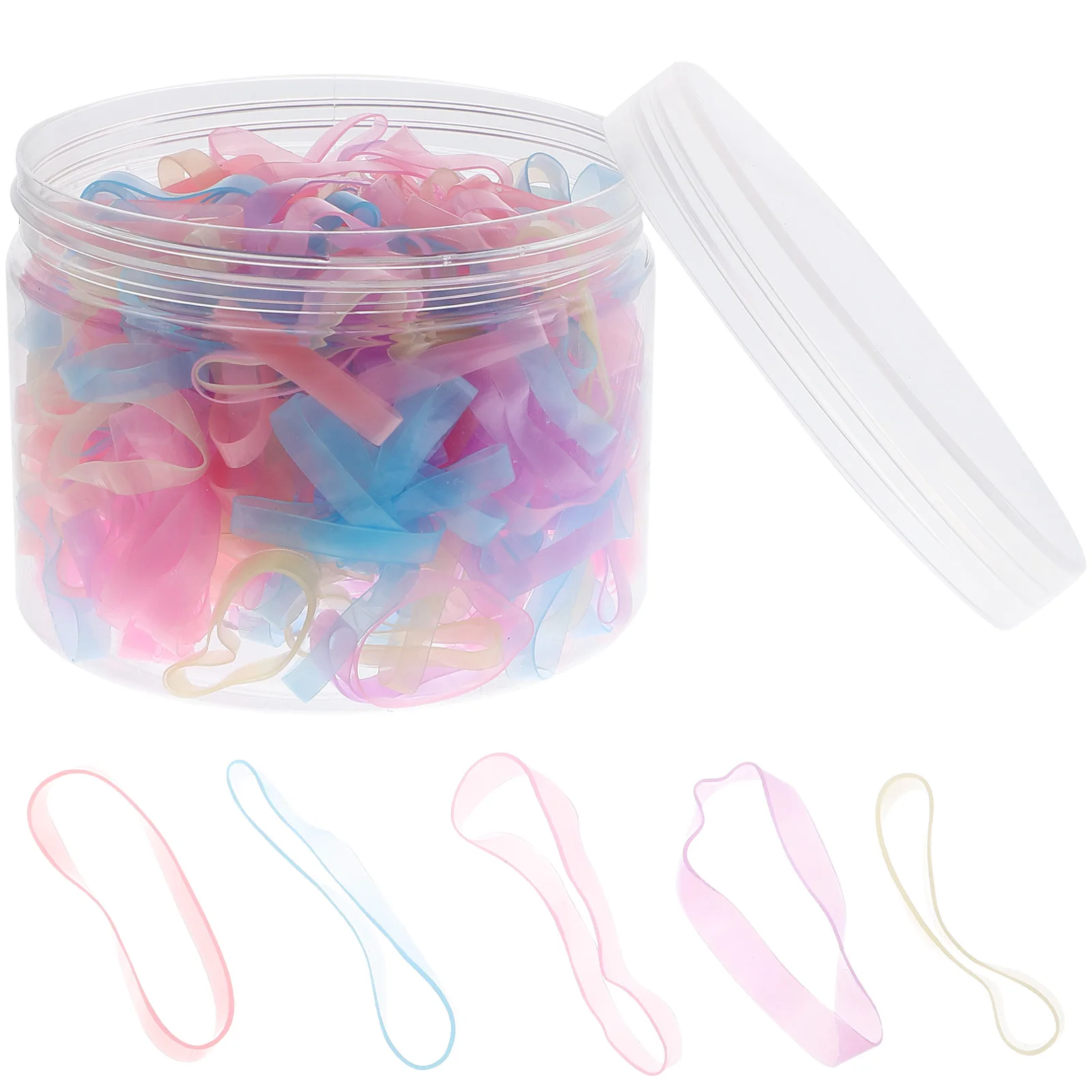 

500pcs Small Rubber Bands For Elasticity Hair Bands Small Rubber Ties Disposable Hair Ropes Non Damage Styling Tool