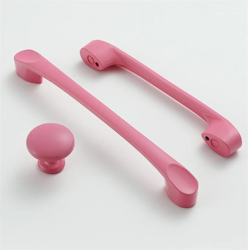 Nordic Colorful Furniture Handles Drawer Knob Long Bar Pink Blue Wardrobe Handles For Kitchen Cabinet Door Closet Cupboard Pulls