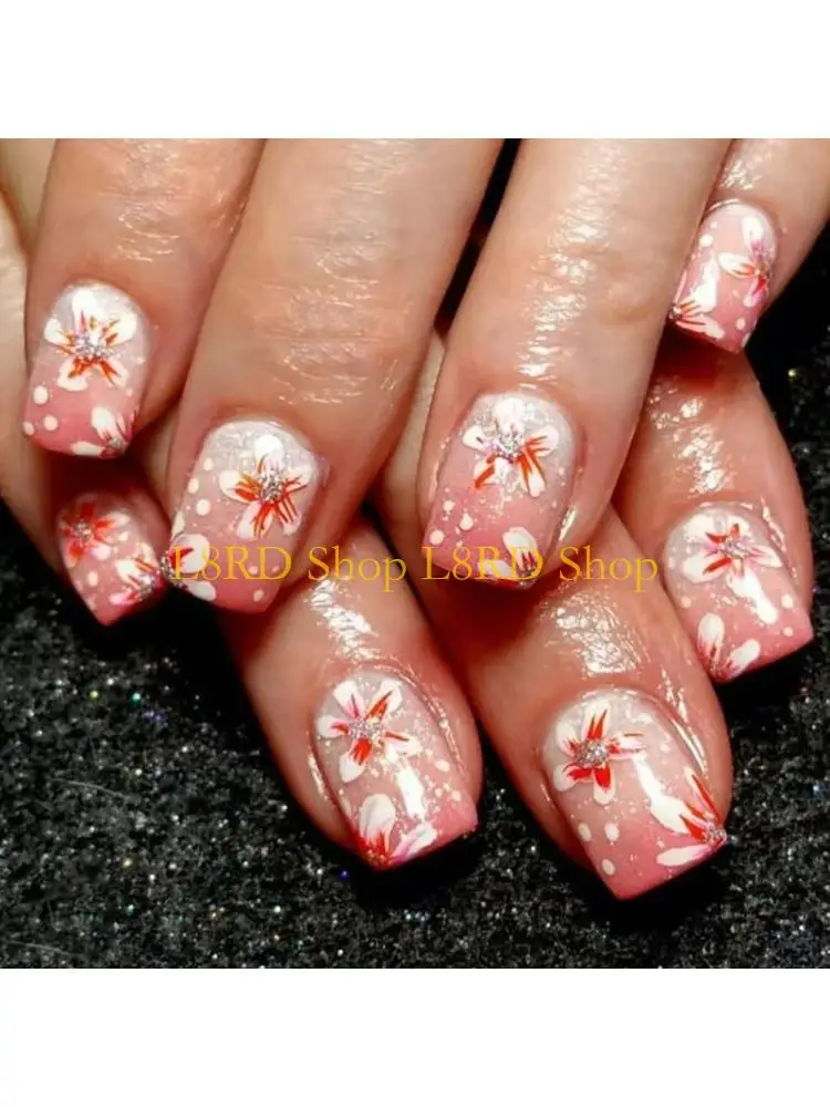 

L8RD Press On Artificial False Glues On French Tips Gifts