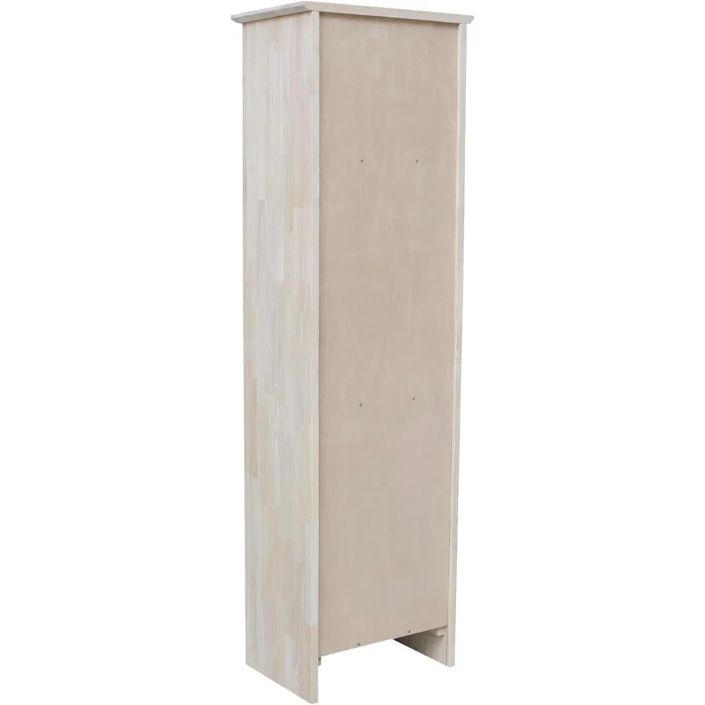 60" H Shaker Solid Wood Bookcase