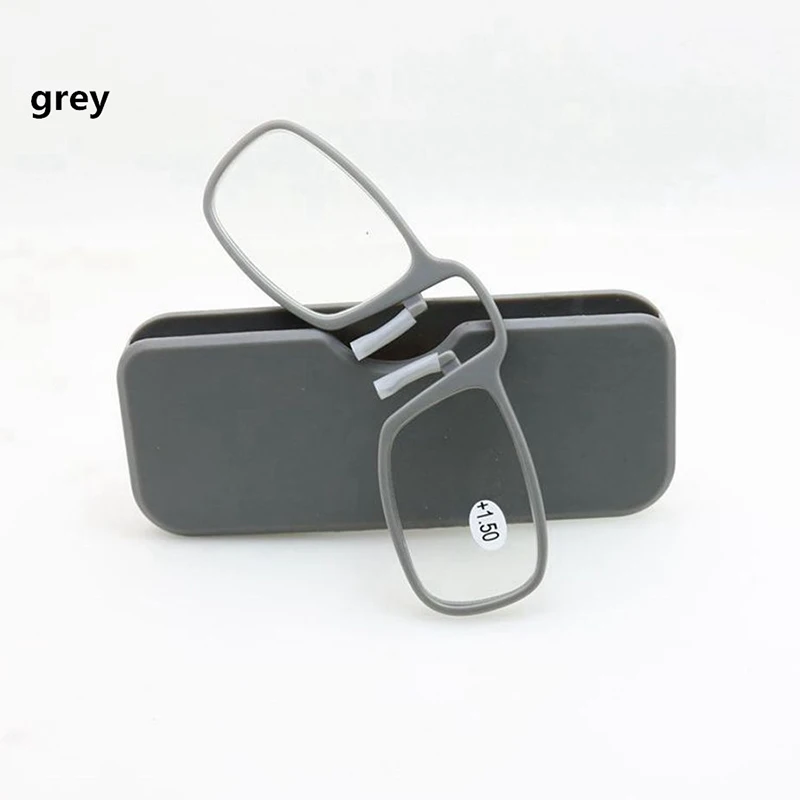 Beinlose TR90-Klemme, Nasenclip auf Lesebrille, für Männer und Frauen, tragbare Mini-Lazy-Presbyopie-Brille, mit Etui + 1 + 1,5 + 2 + 2,5 – Detail 13