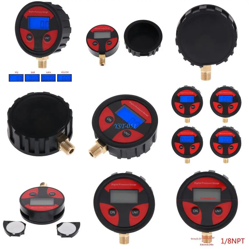 

E15A 0-200 PSI Tire Pressure Gauge Digital Display Screen for Automobiles Car