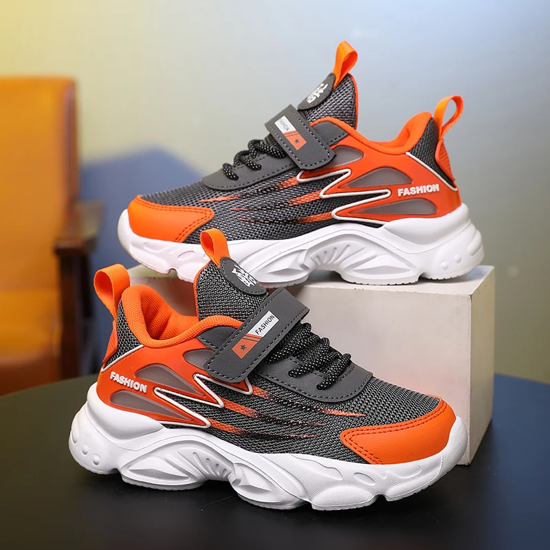 Children's Fashionable Breathable Mesh Shoes for Girls, Spring/Autumn Outdoor Sports Shoes, Anti-slip Running Shoes for Medium/L
