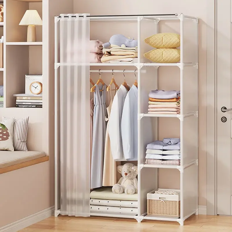 Easy DIY Wardrobe Household Dustproof Wardrobe Bedroom Multipurpose Clothing Storage Rack Multi-layer Clothing Storage Cabinet