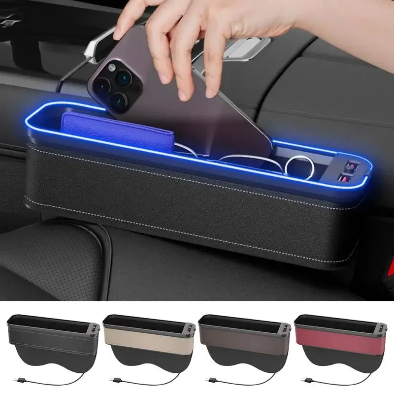 Car Seat Gap Storage Box Leather Storage Box For Citroen Berlingo Saxo C3 C5 C4 C1 C2 C6 Grand Picasso Elysee VTS Nemo C-Crosser