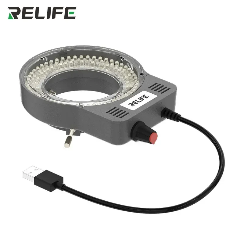 Relife RL-033M 144 microscópio fonte de luz usb contas de lâmpada led ajustável alto brilho 10000-12000k microscópio ferramenta de solda