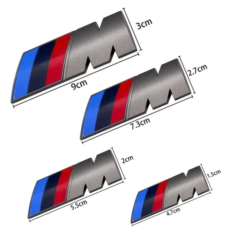 2PCS Applicable to the M-marked fender 1 3 5 7 series X1/X3/X5/X6m fender M sports ABS sticker of BMW.
