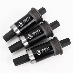 Lebycle Mountain Bicycle Square Bottom Bracket BB68 Threaded Bottom Bracket Bike Hollow Axle 113/120/122.5/124.5/126mm