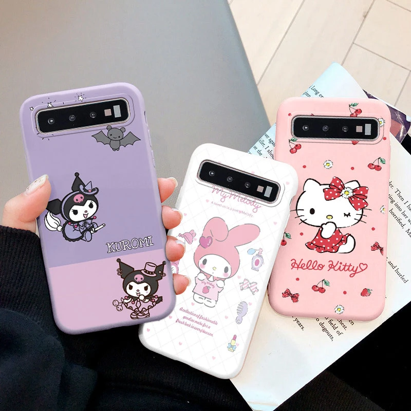 Милый мультяшный чехол для телефона Samsung S10 Plus S10E, чехол для девочек и мальчиков для samsung s10 plus s10e, силиконовый чехол Kuromi Melody Cinnamoroll