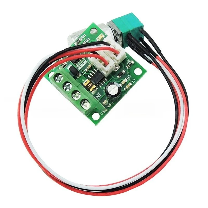 PWM DC Motor Speed Controller 1803BKW 1.8V-12V 2A 0-100% Adjustable Voltage Regulator Dimmer Switch for Small DC Motor DIY