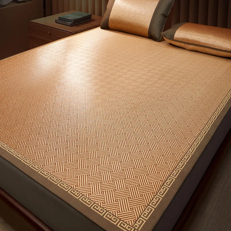 mat-rattan-ice-silk-straw-student-dormitory-single-bed-double-bed-summer-summer-air-conditioning