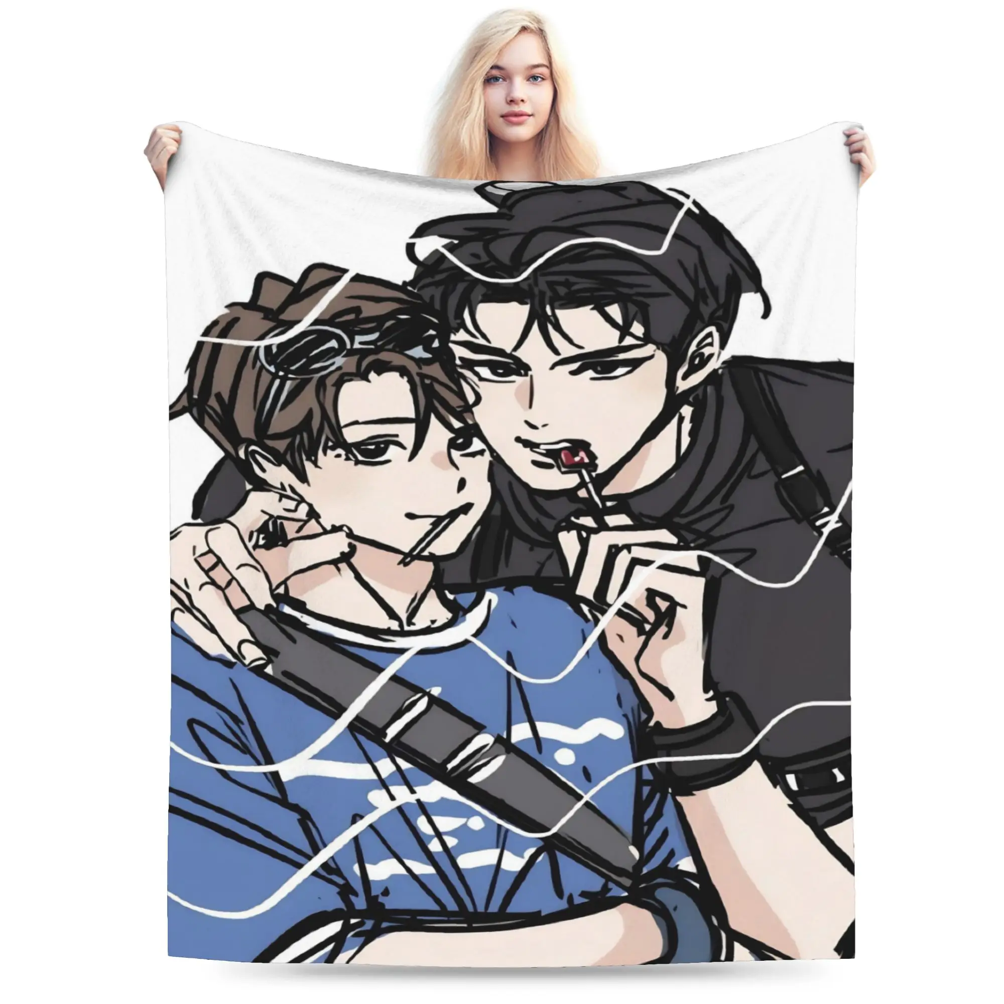 Super Soft Melting Point BL Throw Blanket Premium Flannel Fleece Lightweight  Bed Blanket Super Cozy Blankets All Season Use