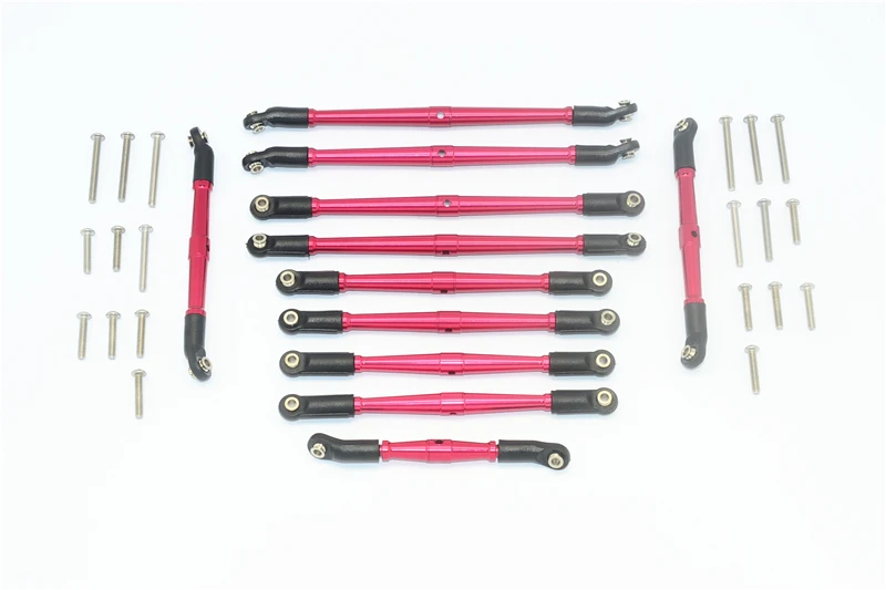 TENUES DE SUSPENSIÓN SUPERIOR Y INFERIOR AJUSTABLE DE ALUMINIO GPM para TRX-6 MERCEDES-BENZ G-63 MAG 6X6-88096-4