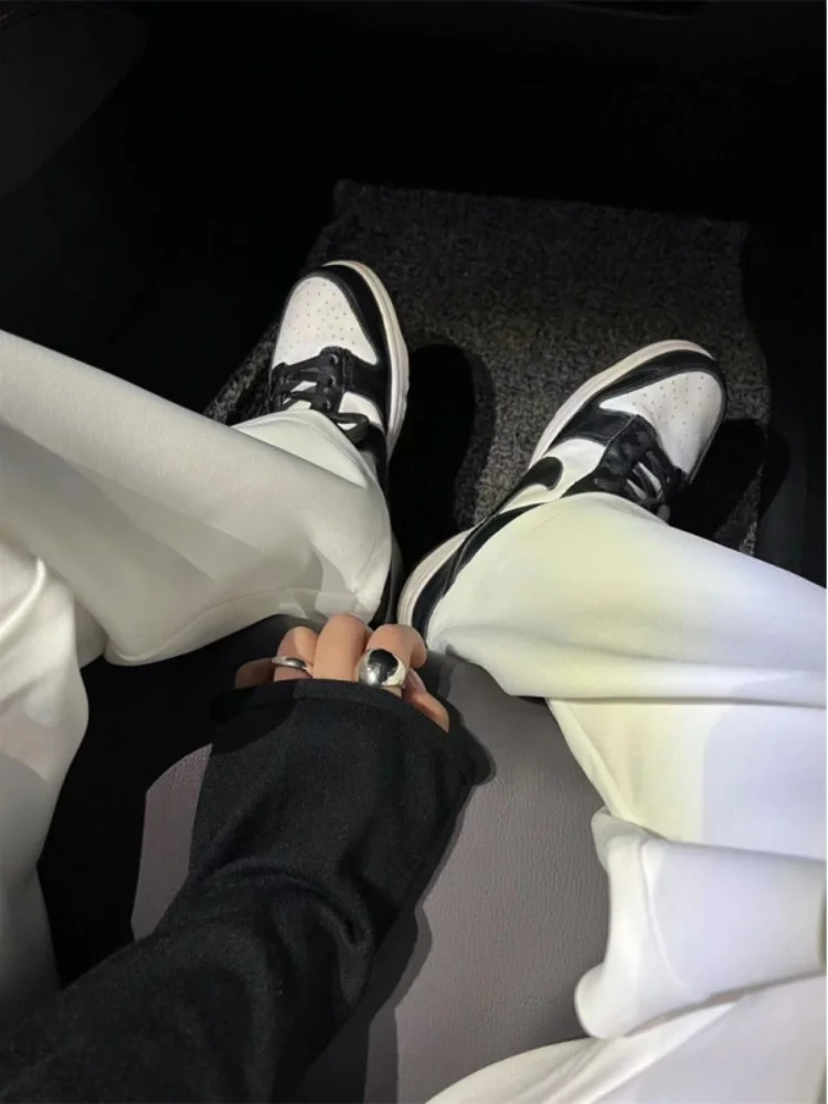 

Ice Silk Men's Summer Thin Wide Leg Straight Tube Casual Suit Pants American High Street Sle Cool Feeling Loose Fit Trousers