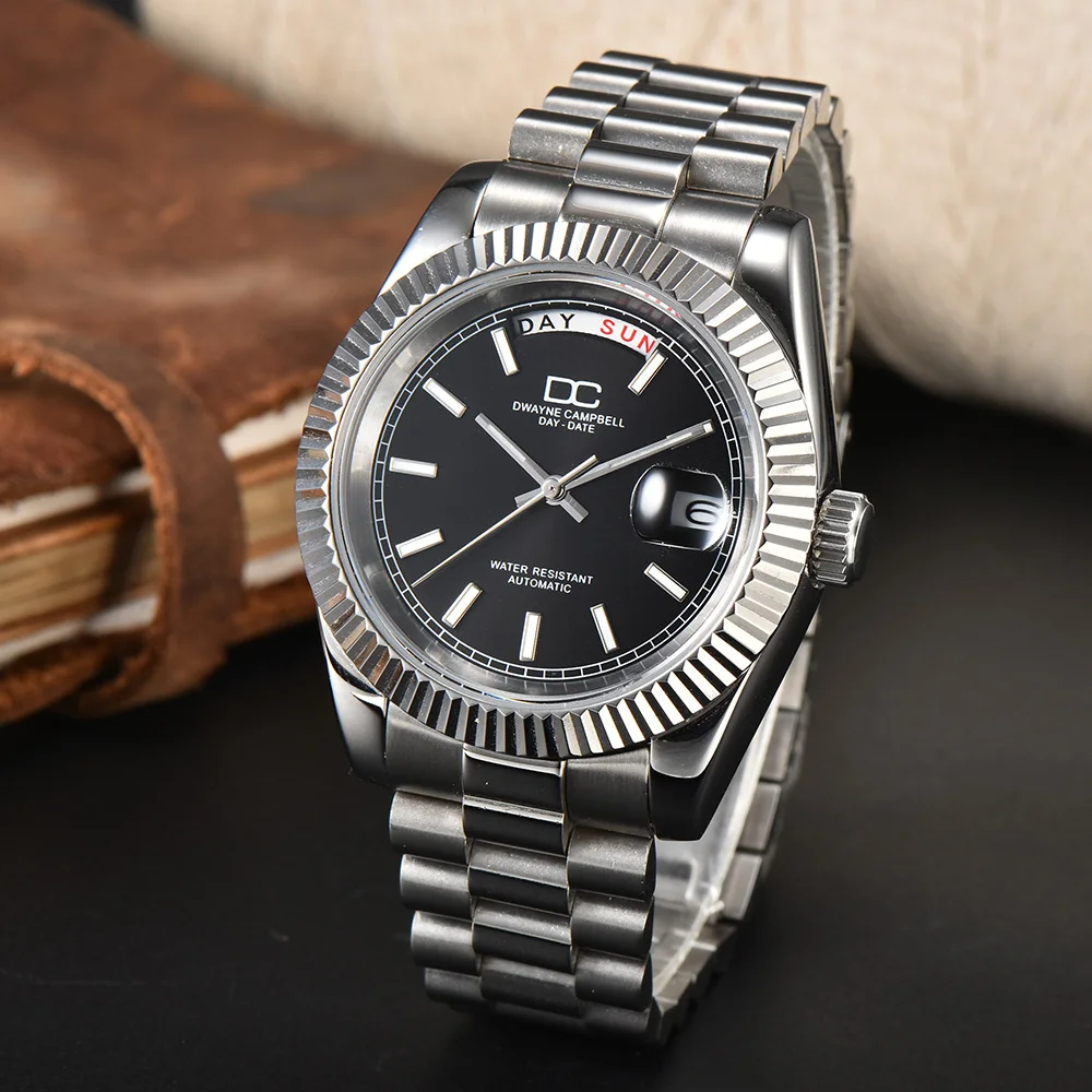 39mm Men clock M8285 Movement Automatic Mechanical Sapphire Glass Luminous waterproof wristwatch