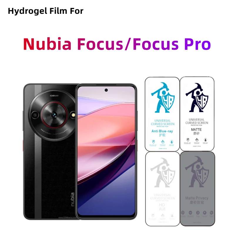 2pcs Matte Hydrogel Film For Nubia Focus Pro Screen Protector For Nubia Focus/Focus Pro Eye Care Privacy Anti Spy Matte Protect