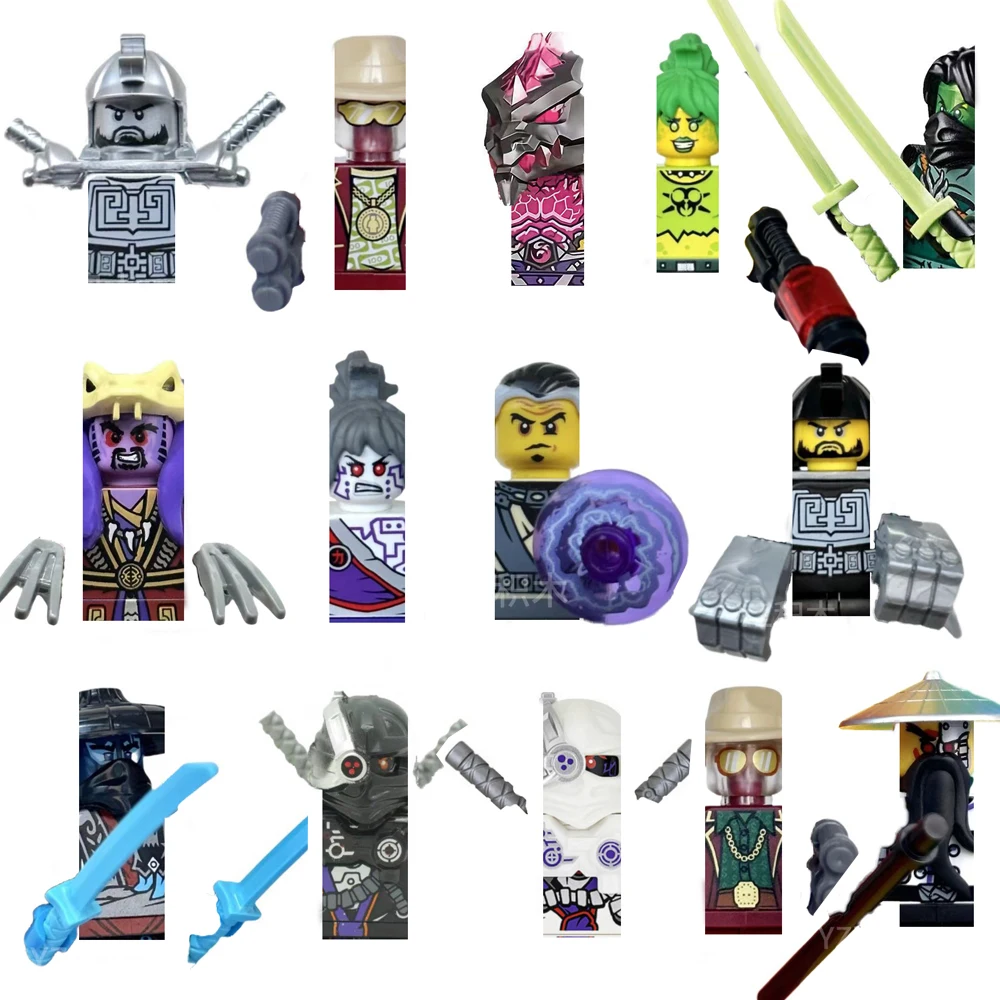 Anime Cartoon TV Ninja Bricks Toy Dolls Zane Nya Lloyd Garmadon Arin Building Blocks Assemble Toys Model for Children Gifts