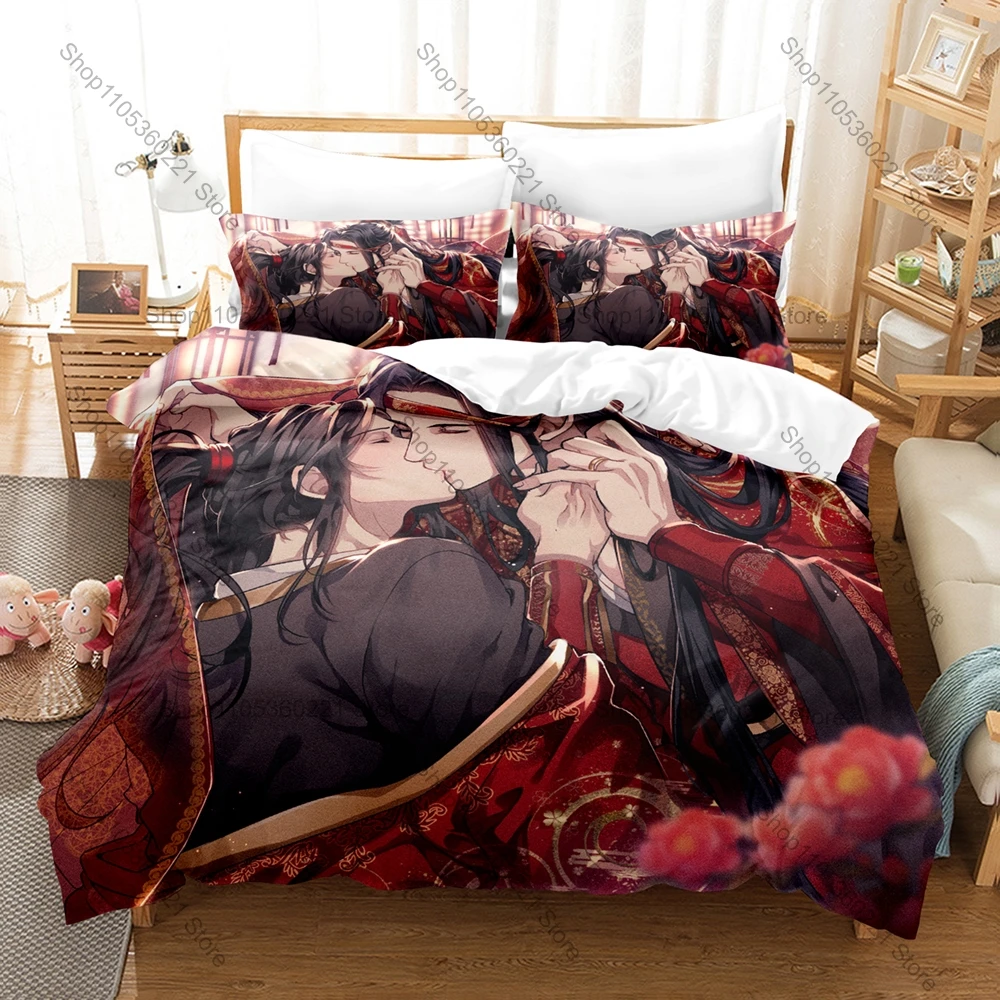 The Untamed MDZS Wei Wuxian Lan Wangji Character Poster Duvet Cover Set 1 Quilt Cover 2 Pillowcases For Xianxia Fans