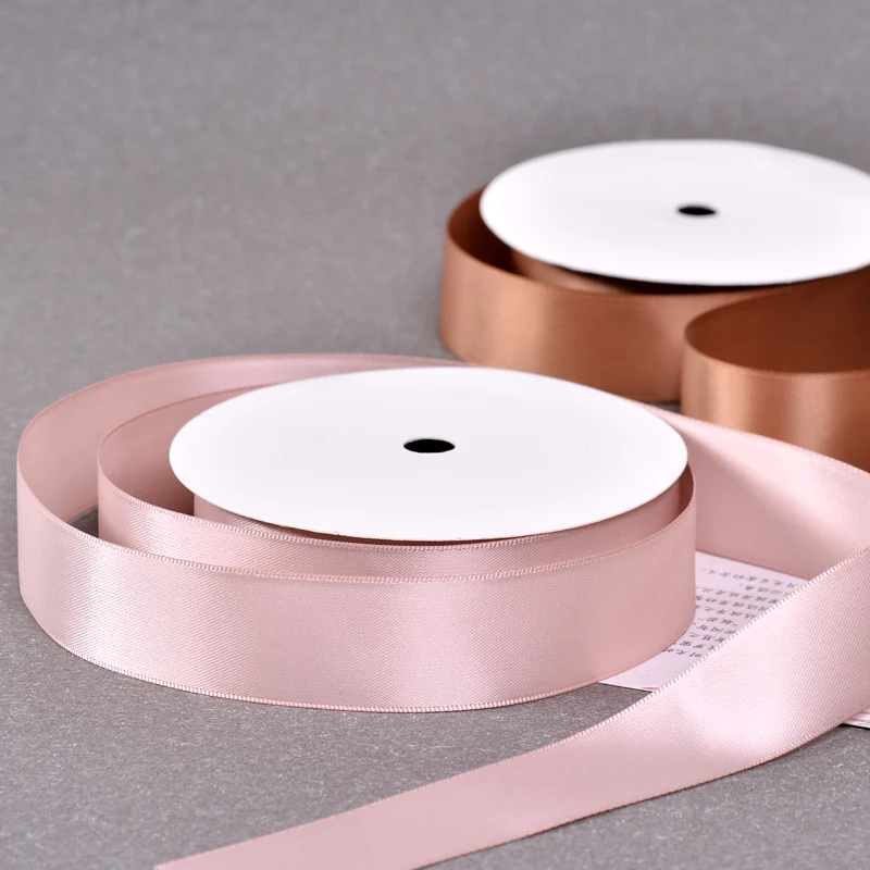 YAMA 25 28 32 38 mm 100yards/lot Double Face Satin Ribbon Dark Brown for Party Wedding Decoration Handmade Rose Flowers Gifts