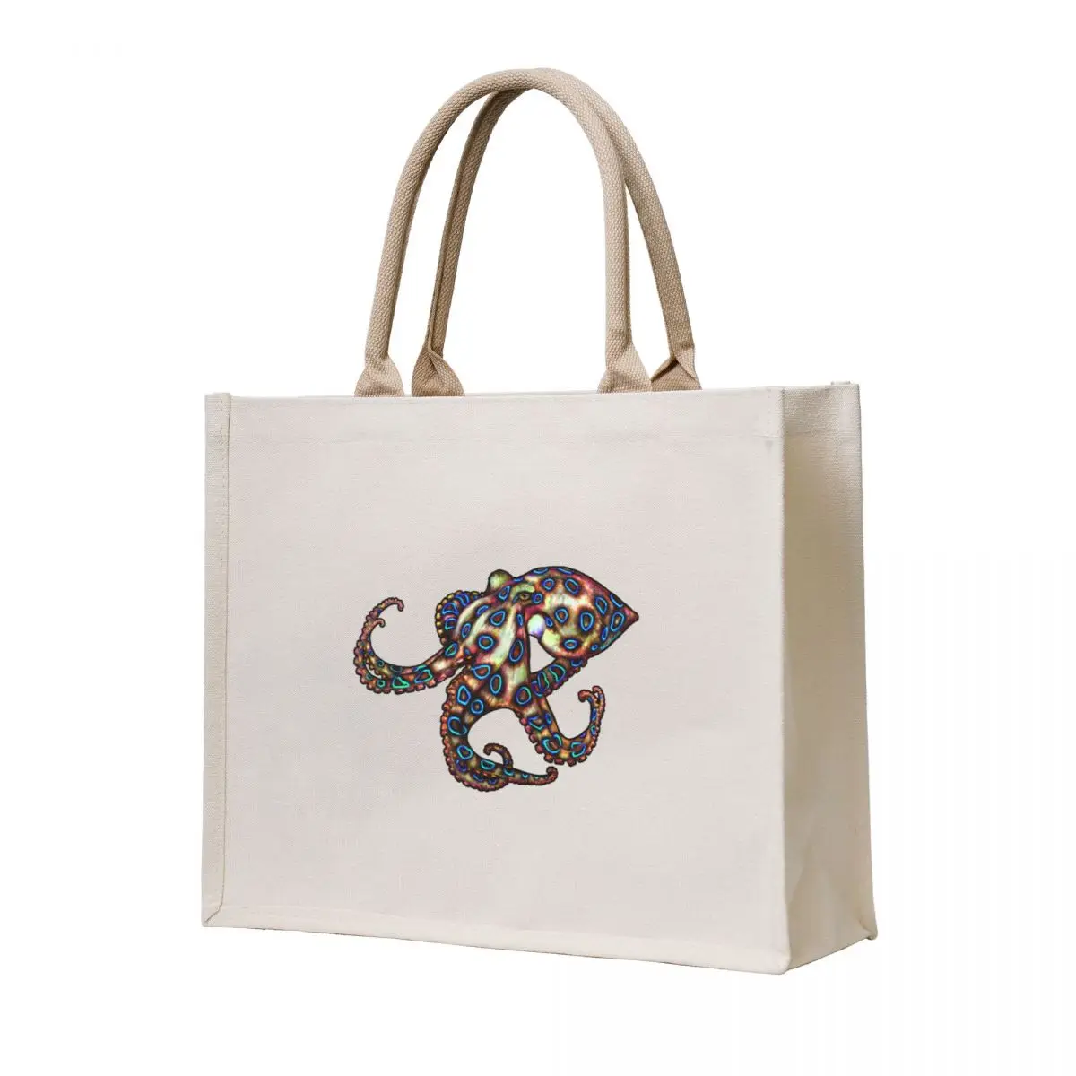

Blue Ring Octopus Tote Bag canvas tote bag Customizable tote bag great