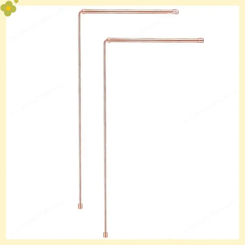 

LDHL 2Pcs 99.9% Copper Probe Rod Metal Detector Rod Divining Dowsing Rods For Water Treasure Gold Lost Items Finding Tools