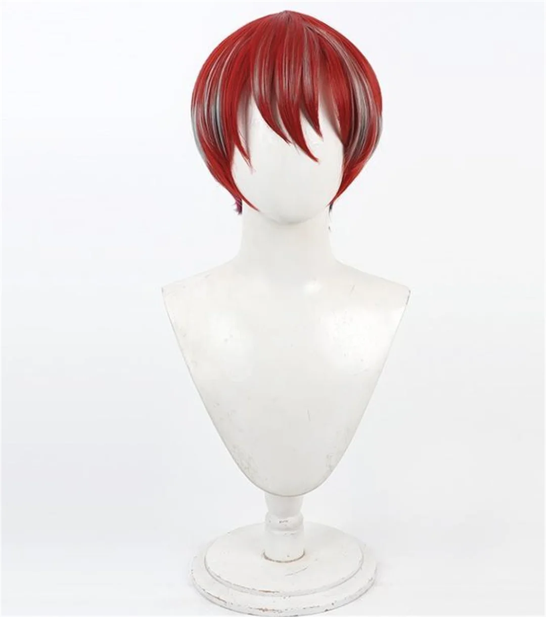 Cosplay Amate Yuzuriha Wig Red mixed short wig anime party synthetic heat-resistant wig