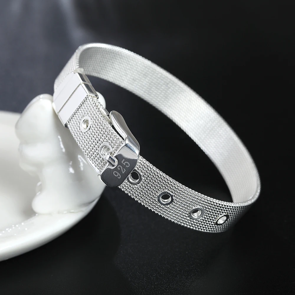Special offer fine noble Popular jewelry 925 sterling silver beautiful Watchband Bracelet for woman fashion Wedding party gifts