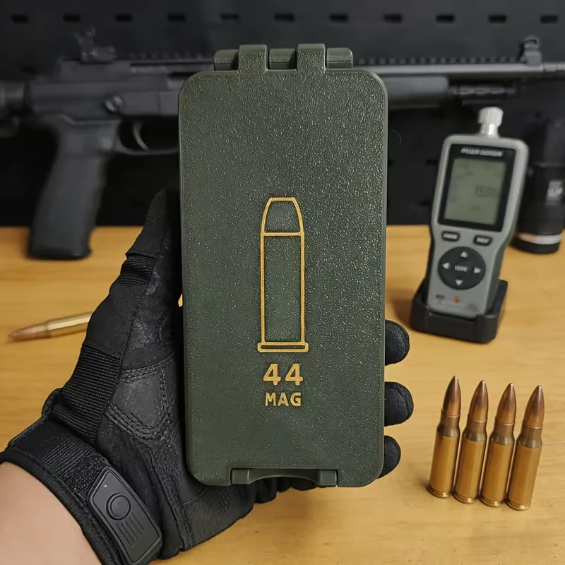 Green Snap-Lock Ammo Box for.44 Magnum- Holds 50 Rounds, Removable Insert for Easy Organization