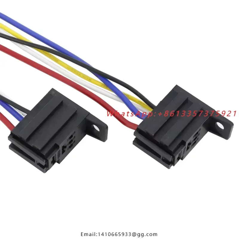 4/5Pin Automotive Violet Relay Socket with Wire with Terminal 12V/24V30A Modified Nylon Flame Retardant Auto parts