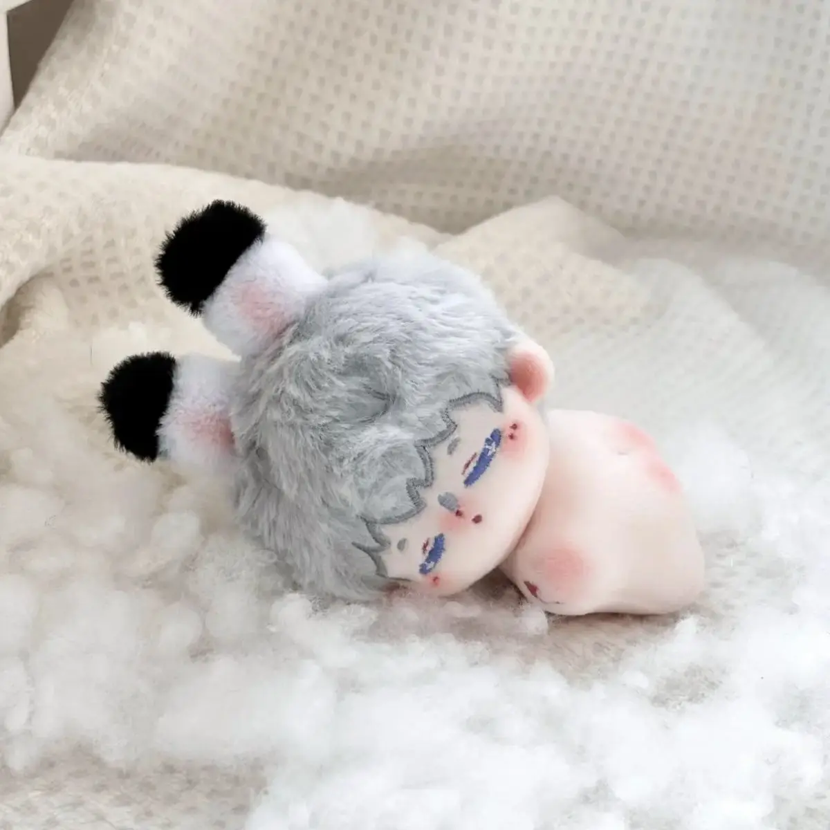 Anime Love and Deepspace Sylus Rafayel Zayne Xavier Cosplay Cartoon Goodnight Series Fluffy Lie Prone Maumet Puppet 10cm Xmas