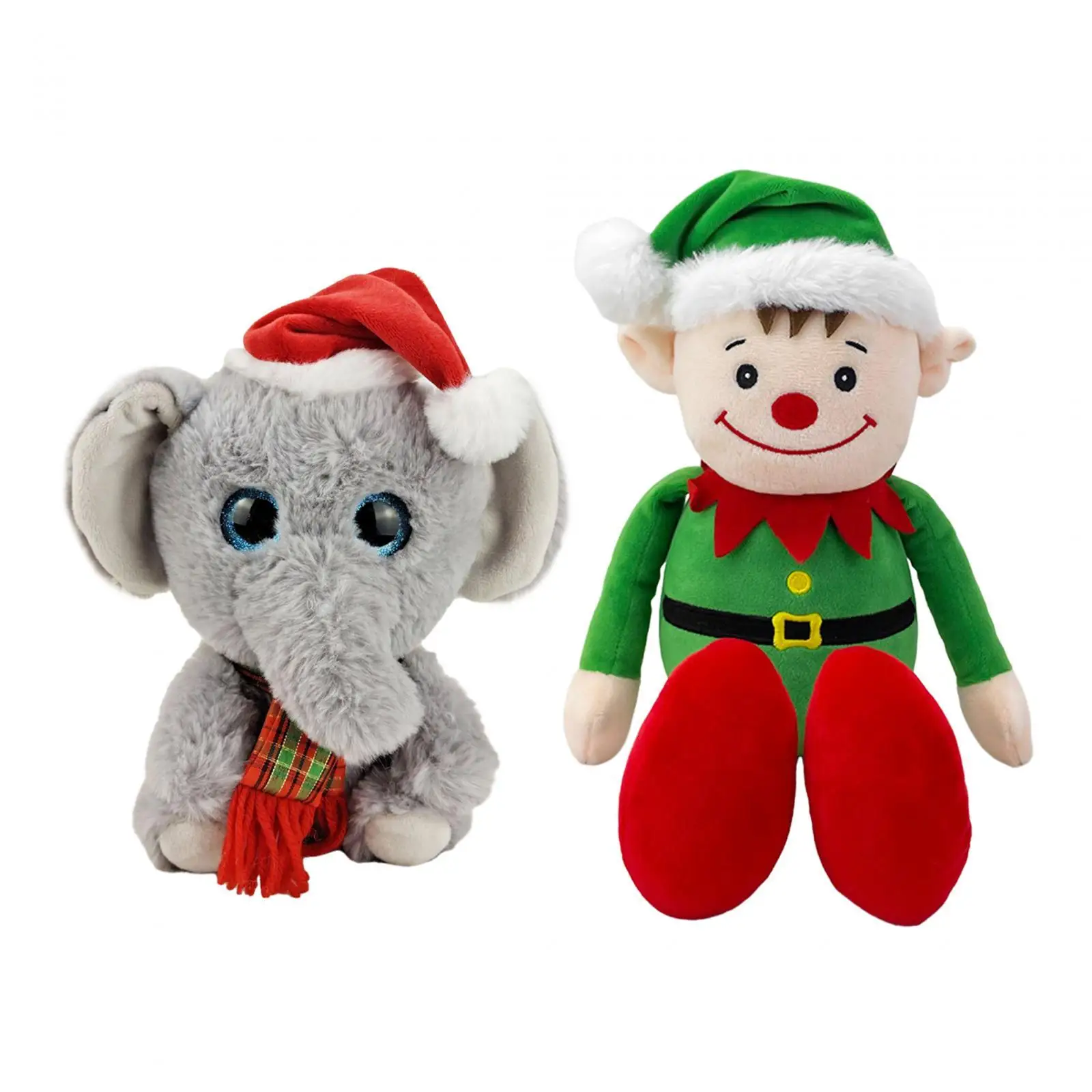 Schattige pluche pop auto kantoor thuis ornament knuffelige cartoon kerstversiering voor