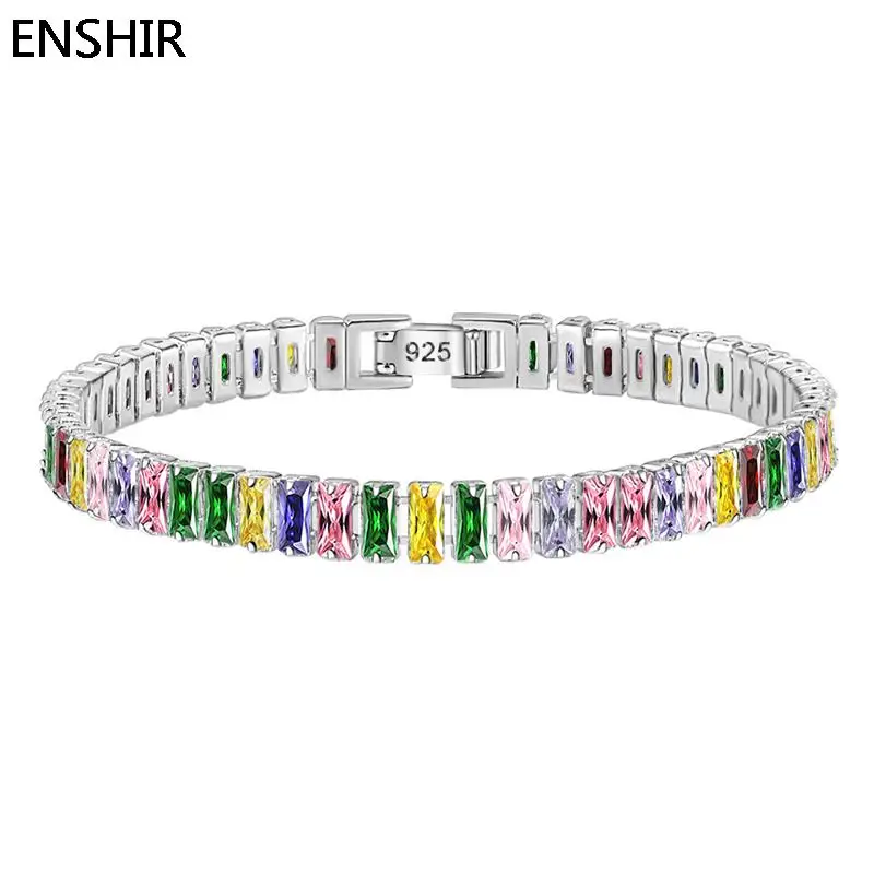 ENSHIR Shiny Zircon Bracelet for Women Luxury Party Jewelry Accessories Gift pulseras