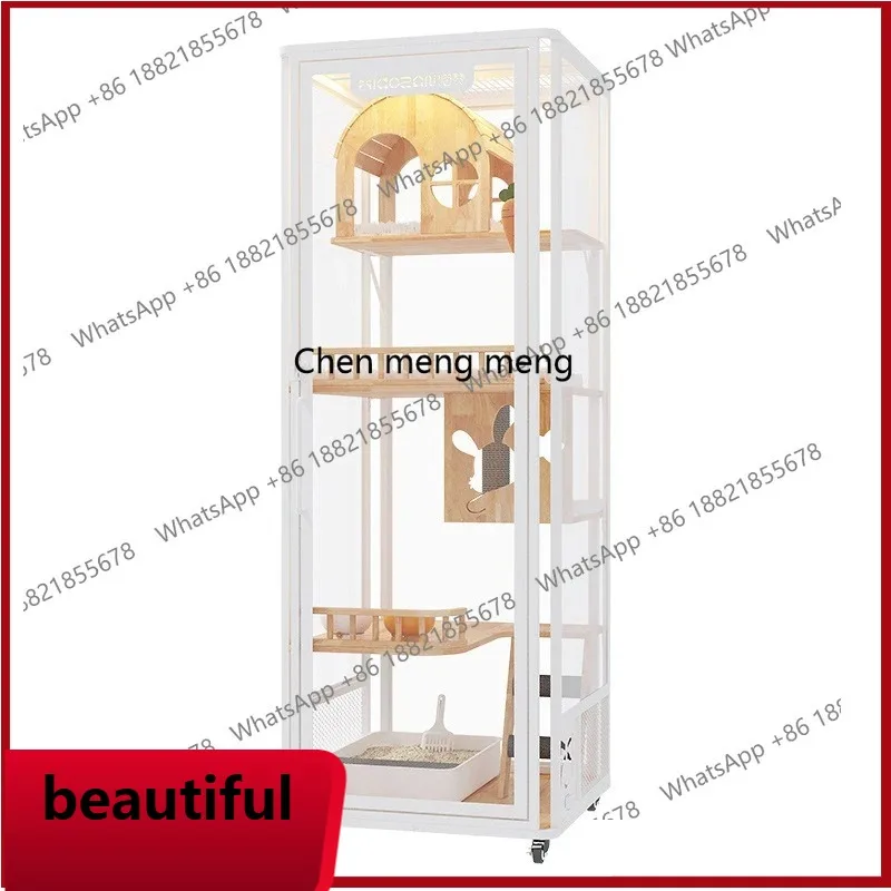 

X Cat villa does not occupy an area of glass panoramic small apartment cat cage indoor cat nest, cabinet super luxury