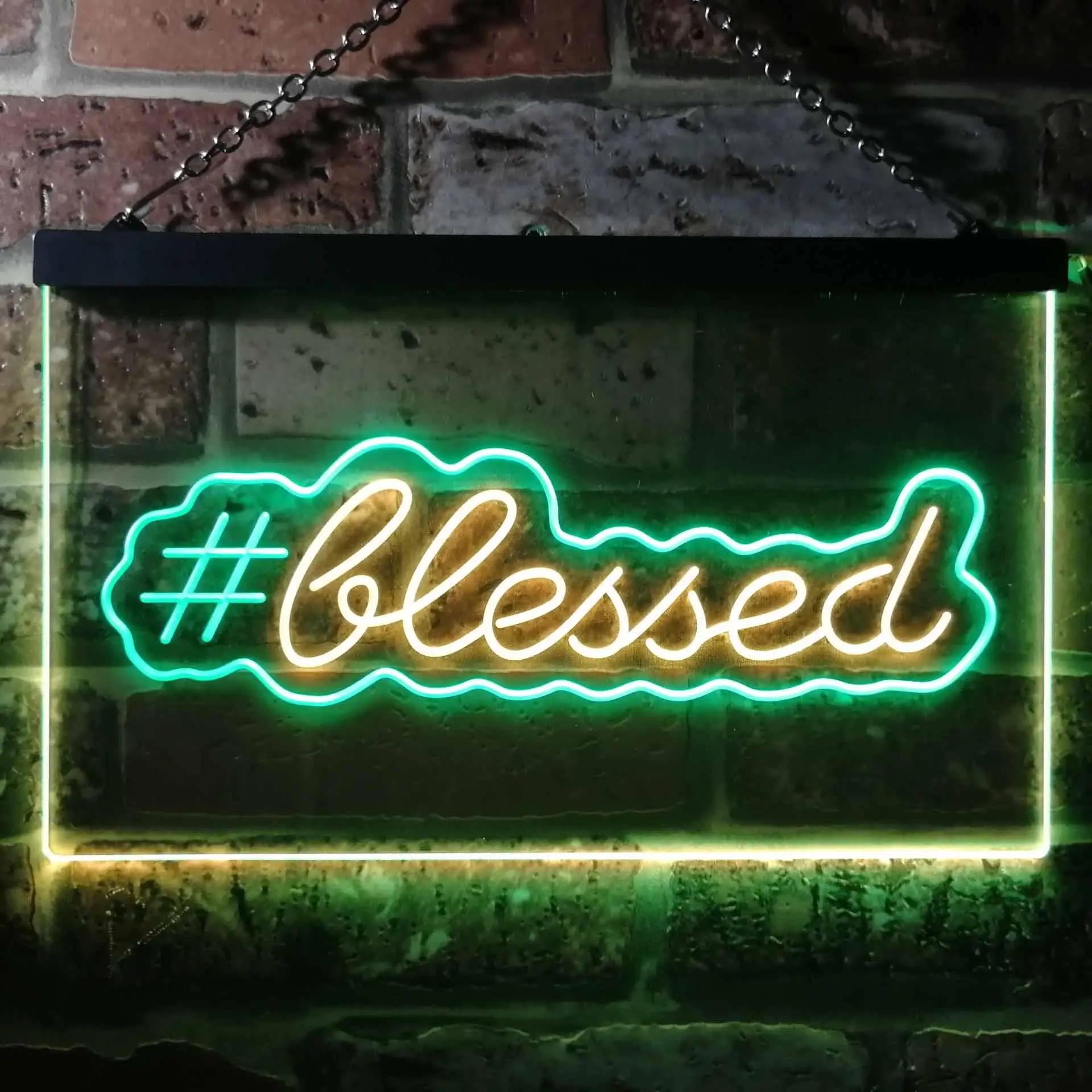 

Blessed Hashtag Dual Color Led Neon Sign st6-i3497