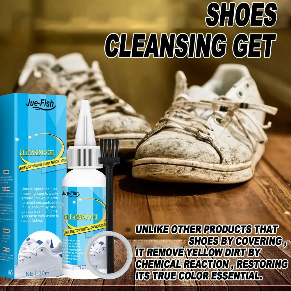 30ml Shoes Cleaner Kit Removes Shoes Whitening Cleansing Gel Shoe Washing Machine Dirt Shoes Cleaning Foam Cleaner With Brush