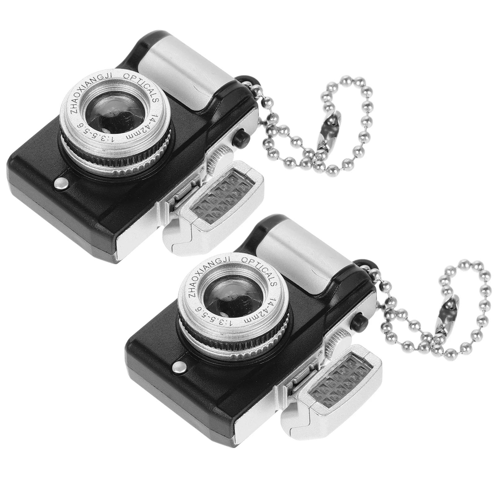 

2PCS Mini Camera Keychain Lightweight Compact Design Kids Chains Party Favors Backpack Gifts Accessories Packaging