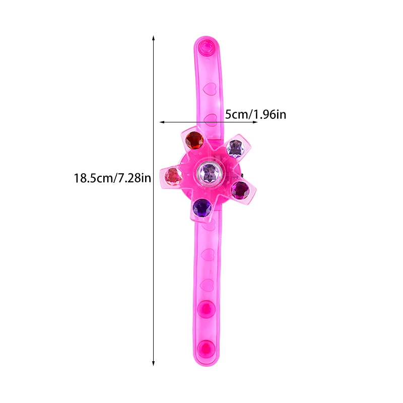 5Pcs Kid's Glow Watch LED Light Up Fidget Spinner Toys Rotary Gyro Watch Glow In The Dark Party Favor Birthday Gifts Supplies